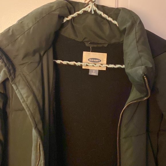 Old Navy long fleece lined coat - Picture 2 of 4